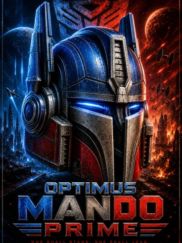 Pieza para disfraz o exhibición: Optimus Mando Prime helmet — vista de referencia 2