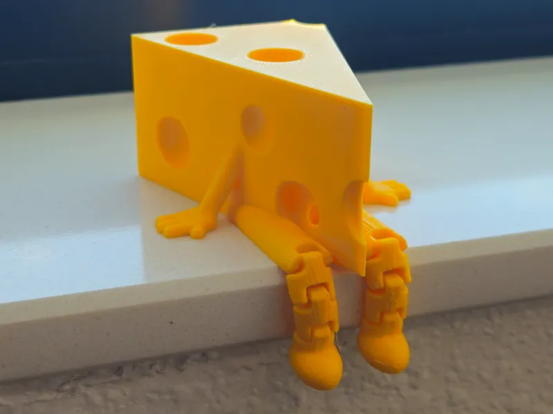 Cheese with Articulated Legs