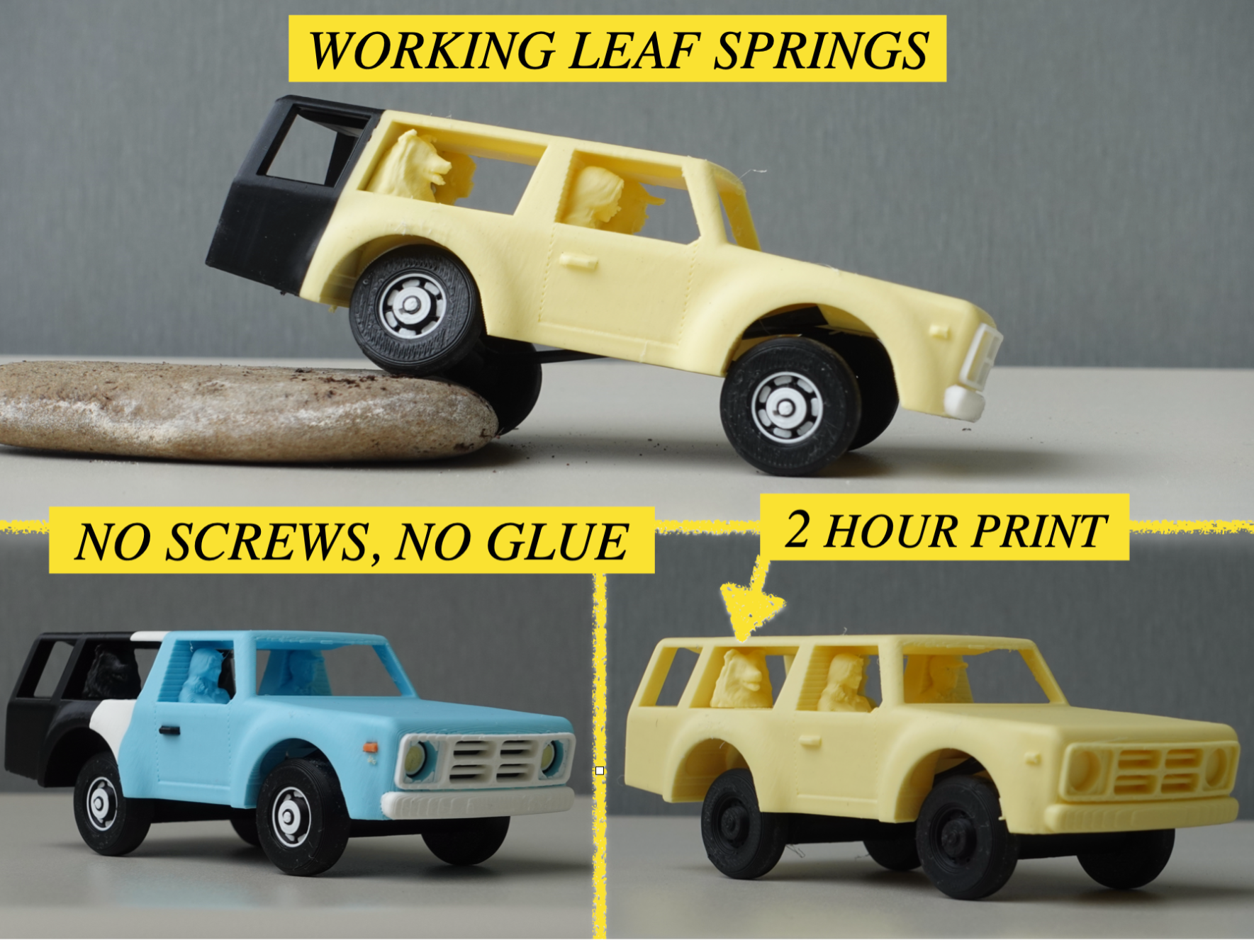 Mini 60s Retro SUV Wagon | Working Suspension