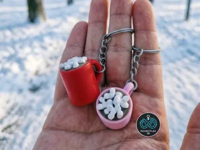 Hot Chocolate Cup - Keychain / Decoration