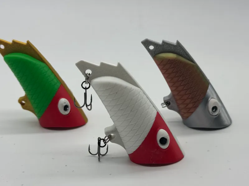Lure-Popper-Minnow Shad-Fully 3D printed-路亚