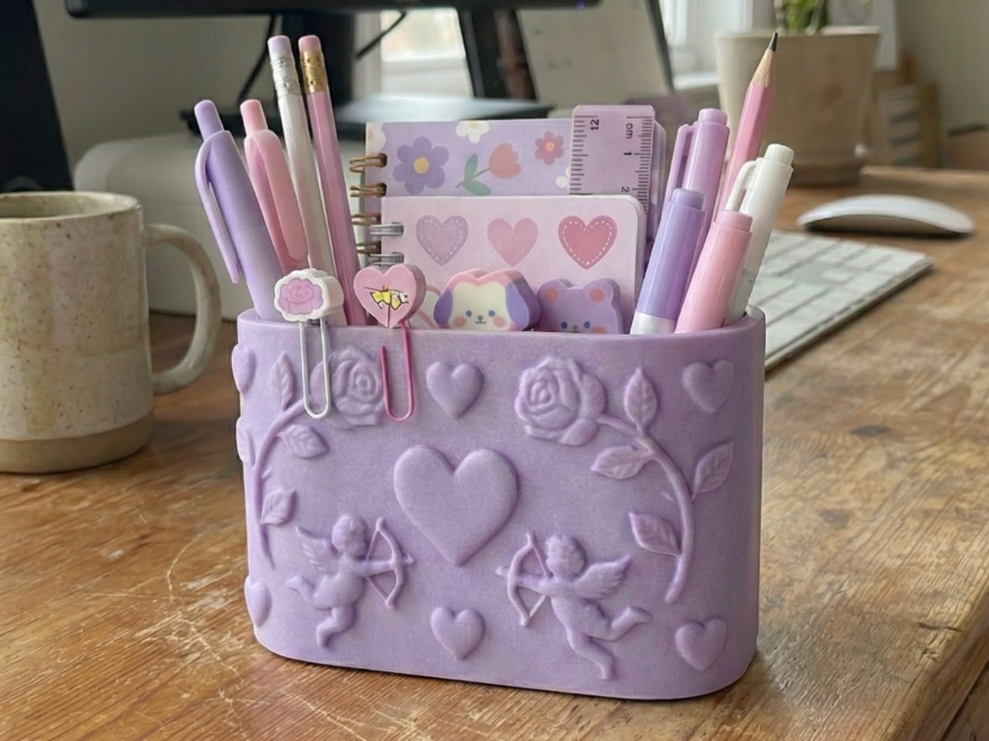 Cupid Desk Organizer Kawaii Valentines Day Holder