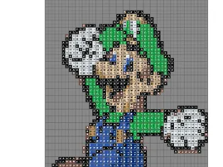 luigi pixel puzzle