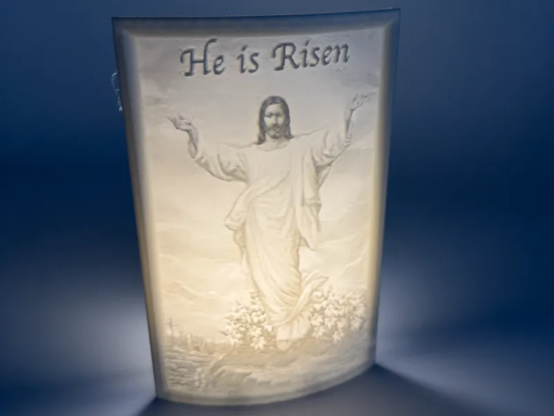 He is Risen Lithopane