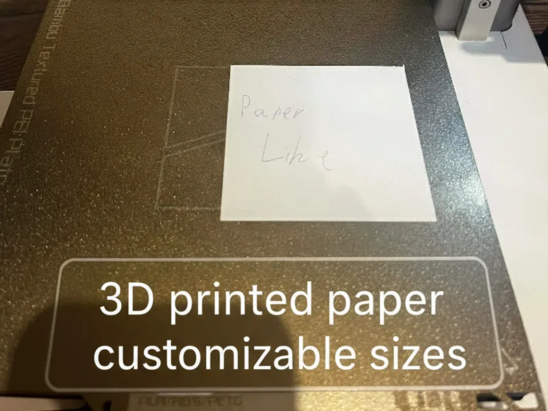 3D printed paper
