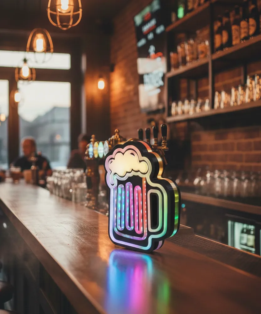 BEER O’CLOCK LED Lightbox | Man Cave/Bar Wall Sign - Free 3D Print ...