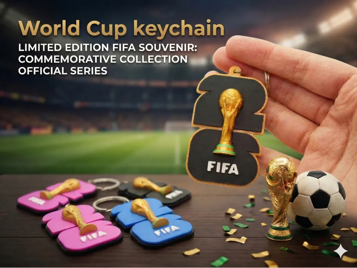 Các loại đồ chơi in 3d trẻ em phổ biến năm 2026 Móc khóa cúp vàng FIFA World Cup 2026 in 3D đa màu AMS quà tặng fan bóng đá