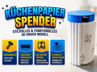 Küchenpapier Spender mit Abrisskante
