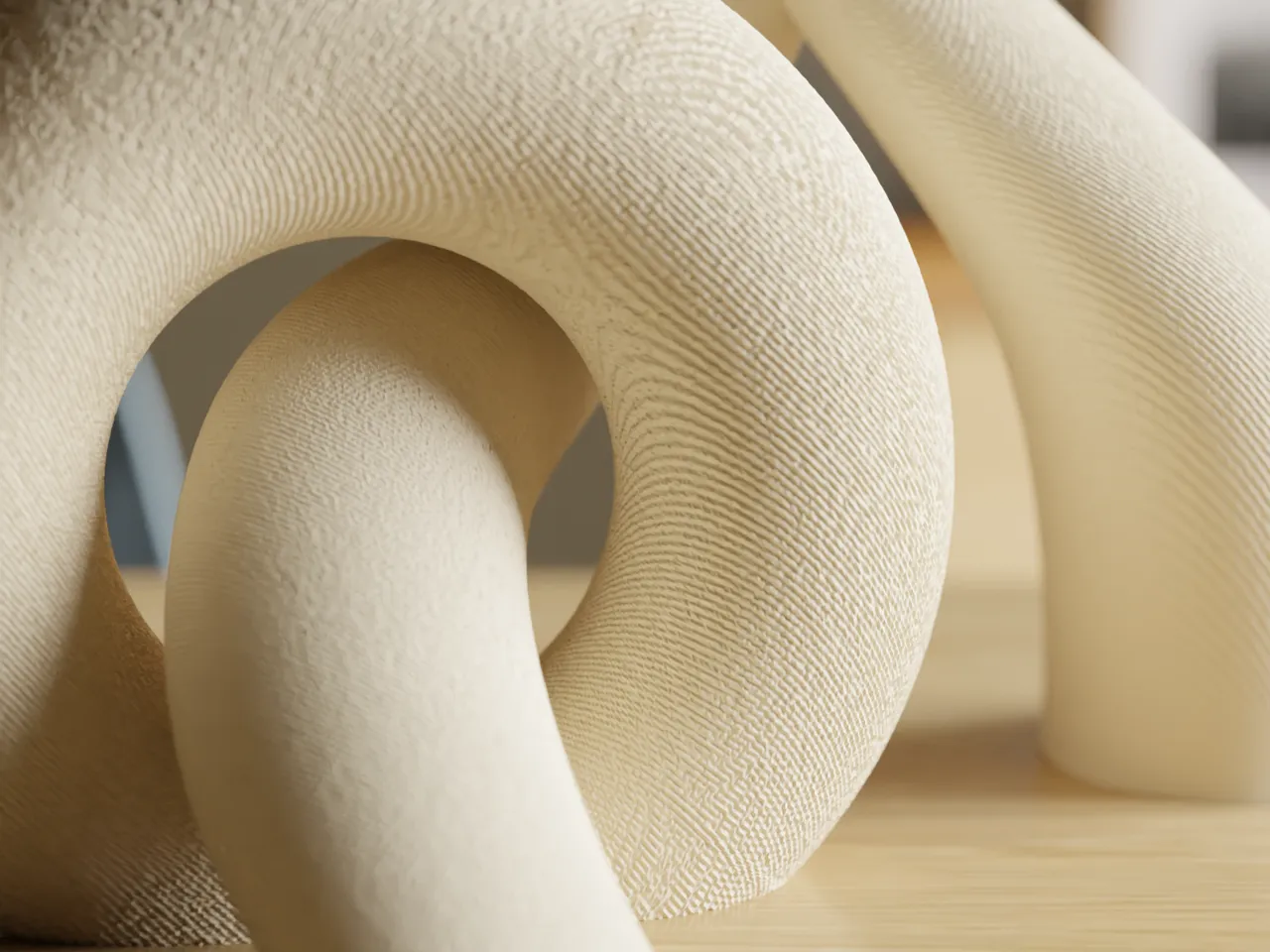 Interlocking Toroidal Vases Minimalist Masterpiece view 3