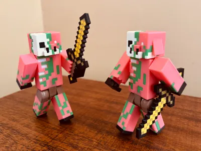 Minecraft Zombified Piglin - Articulated