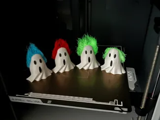 Multicolor Halloween Ghost With Hair (REMIX)