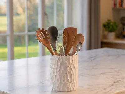 Voronoi Kitchen Utensil Holder, Utensil Basket