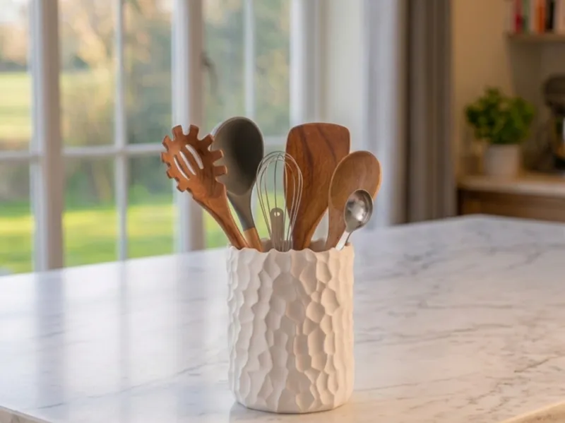 Voronoi Kitchen Utensil Holder, Utensil Basket