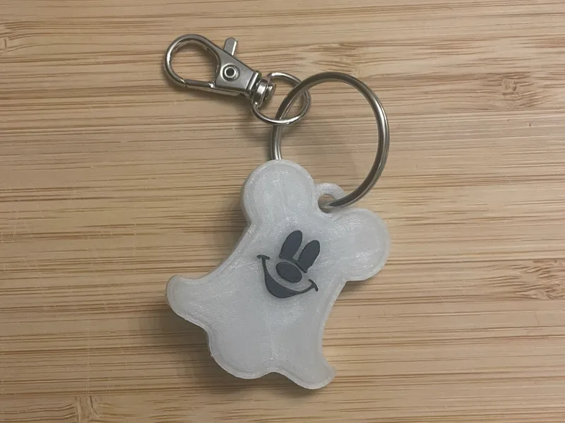 Halloween Ghost Mickey Keychain