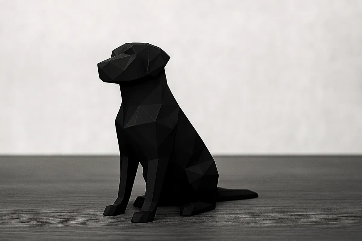 Elegant Low Poly Labrador Sculpture by Th3_B0$$ MakerWorld: Download ...