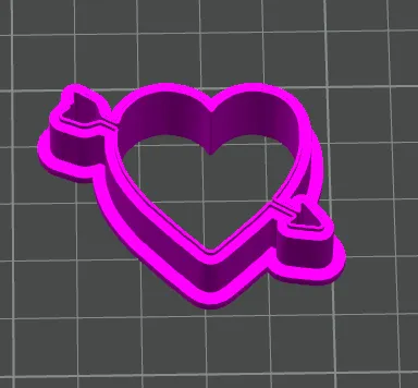 Heart with arrow 1 - valentine's day cutter