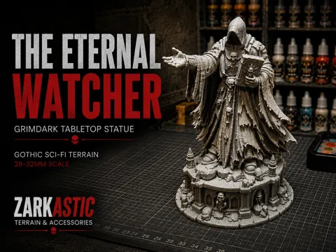 Figura decorativa: The Eternal Watcher – Grimdark Guardian Statue — referencia de MakerWorld