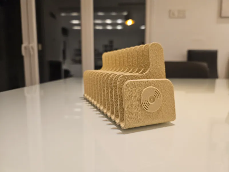 Minimalist "Wave" Vinyl Record Desktop Stand