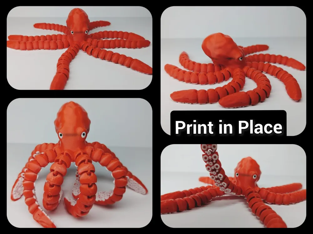 Cute Flexible Octopus - Print in Place by Flexi-Maker - MakerWorld