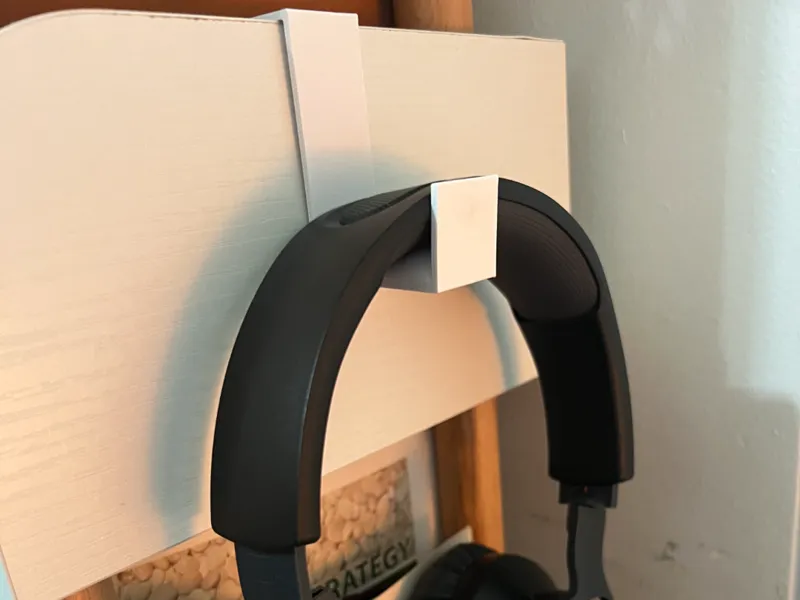 Headphones bookshelf hook