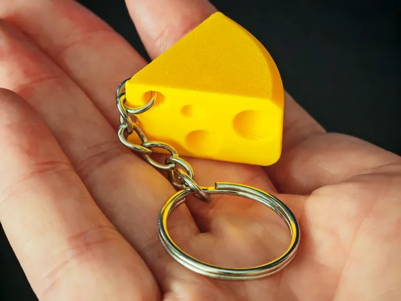 Cheese keychain keyring