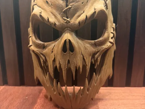 Pieza para disfraz o exhibición: Stiched Horror Halloween Mask — referencia de MakerWorld