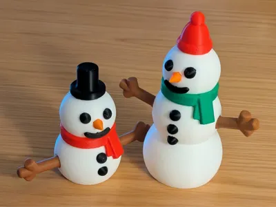 Christmas Snowman - customizable, articulated