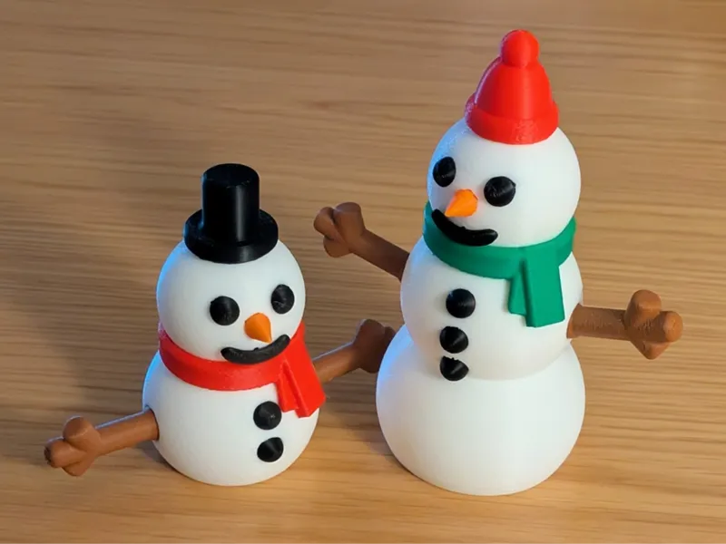 Christmas Snowman - customizable, articulated