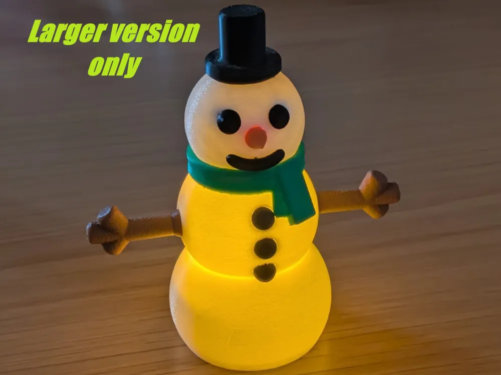 Christmas Snowman - customizable, articulated - Free 3D Print Model ...