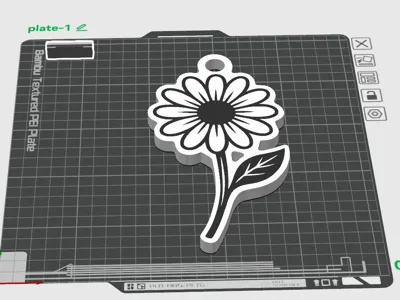 Flower keychain
