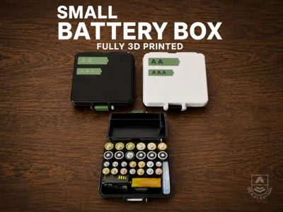 Small Batterybox, fully 3D Printed AA and AAA