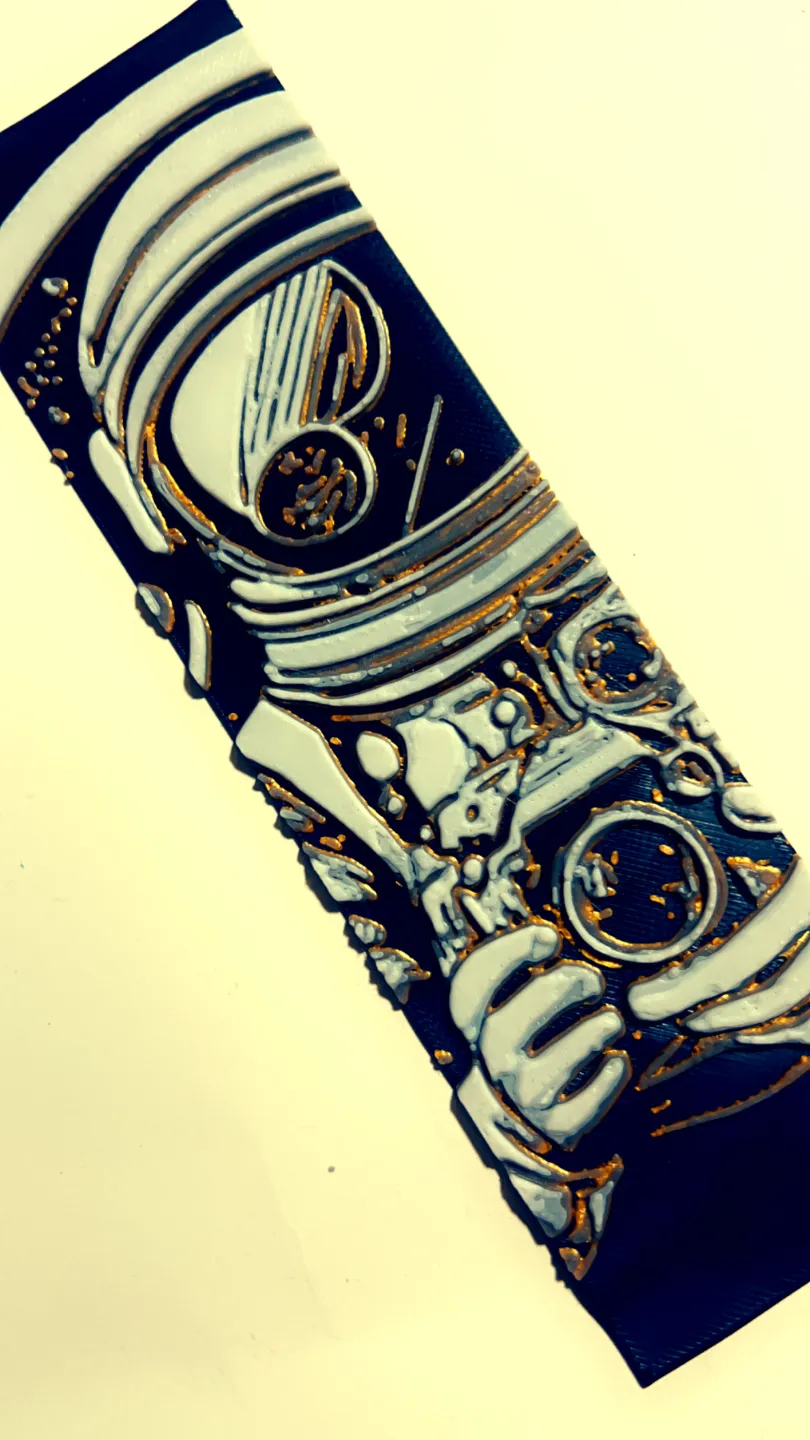 Golden Astronaut Camera Bookmark by Fresh Prints of Bel Air - MakerWorld