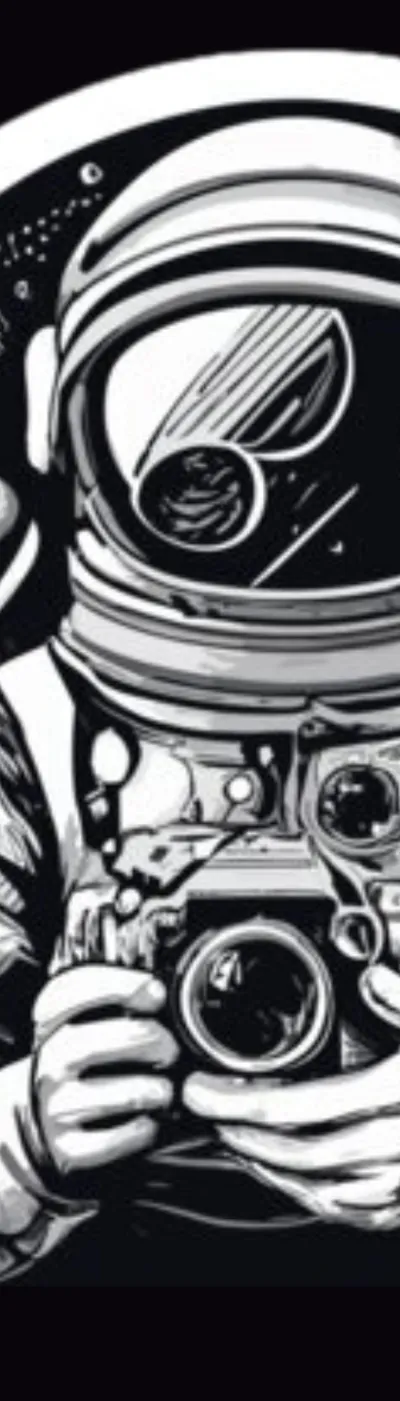 Golden Astronaut Camera Bookmark by Fresh Prints of Bel Air - MakerWorld