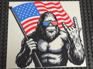 Big Foot With Flag