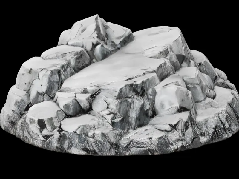 Grey slope rock