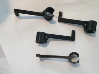 Wire shelf pipe leg headphone/cable hook