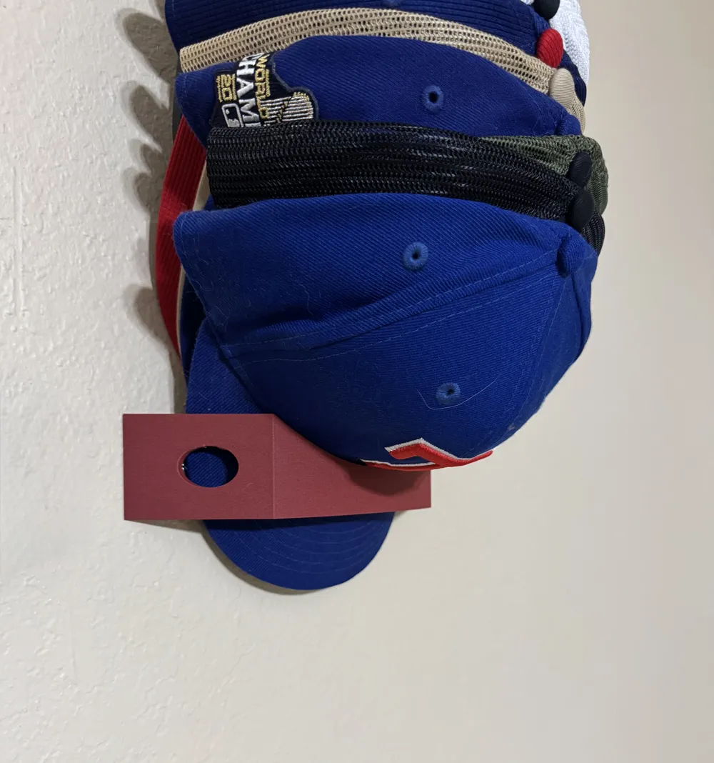 Cap Rack 3d Print Wall Mounted Hat Rack - Free 3D Print Model - MakerWorld