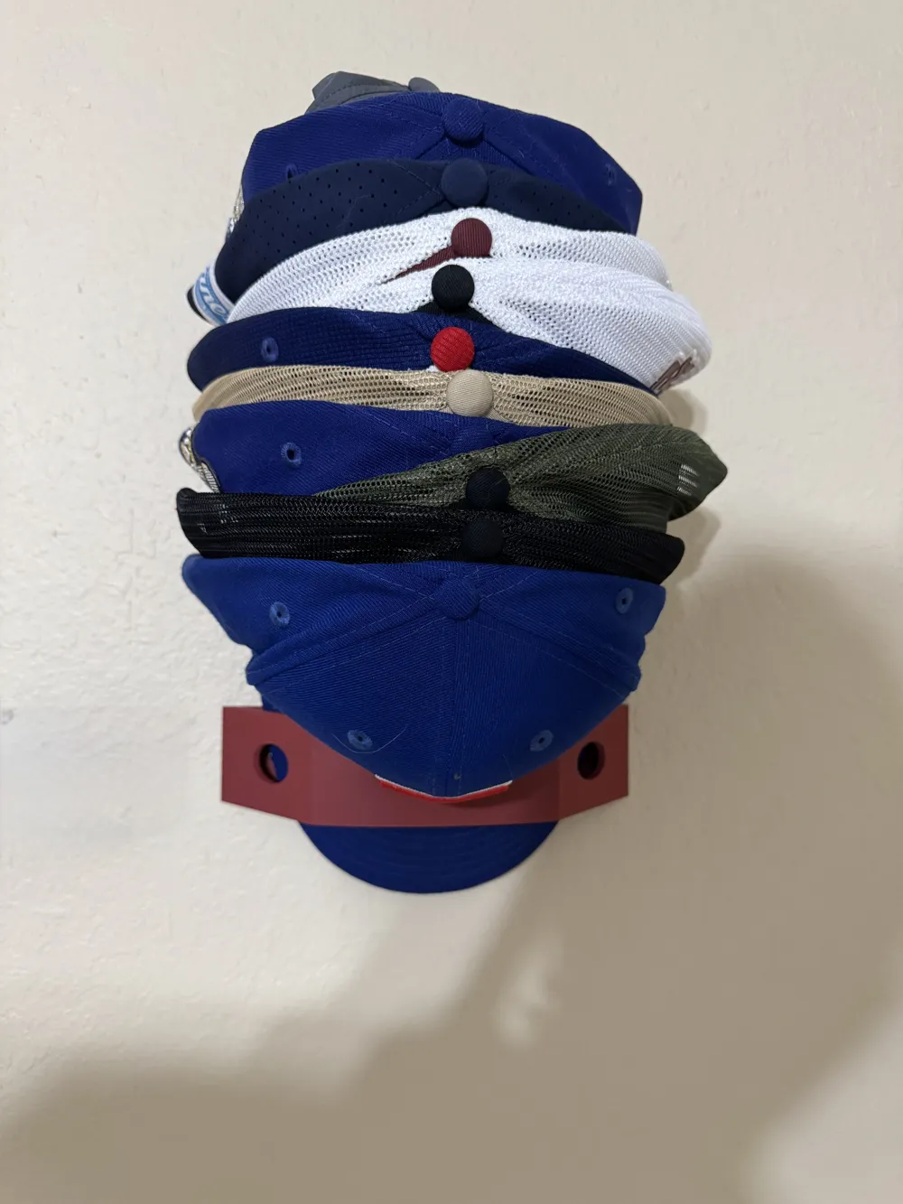 Cap Rack 3d Print Wall Mounted Hat Rack - Free 3D Print Model - MakerWorld