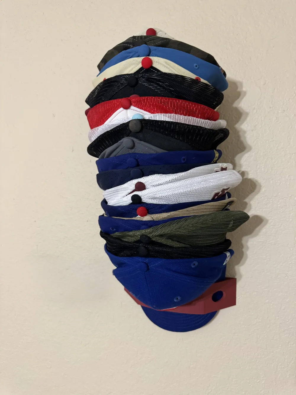 Cap Rack 3d Print Wall Mounted Hat Rack - Free 3D Print Model - MakerWorld