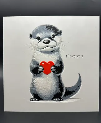 I love you | Otter | HueForge