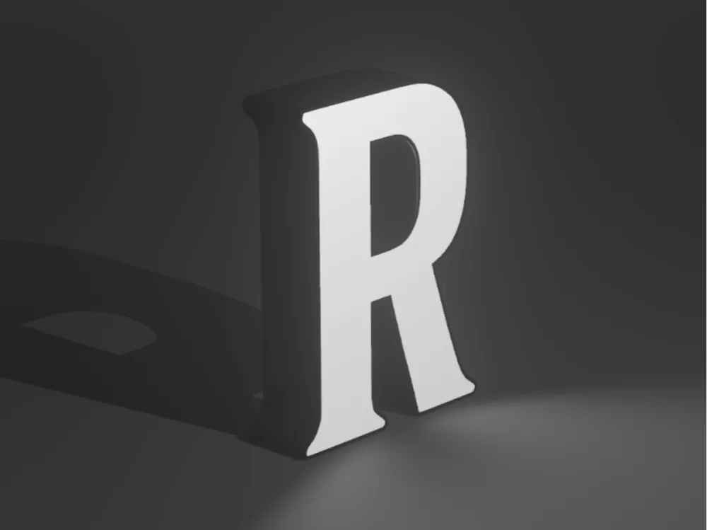 Litter R 3d LETTER R - Free 3D Print Model - MakerWorld