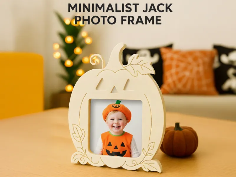 Minimalist Jack-o’-Lantern Photo Frame