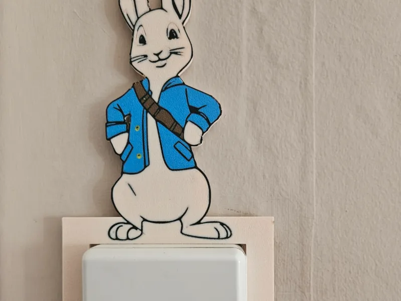 Peter rabbit light switch surround 