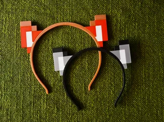 Minecraft wolf/fox ears headband