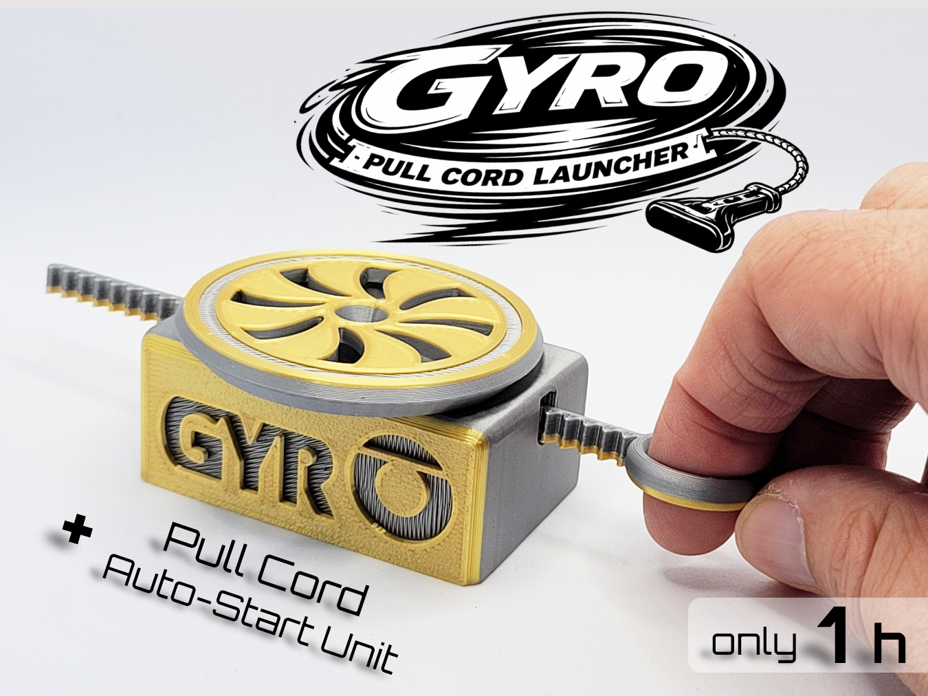 Gyro Pull Cord Launcher - Spinning Top