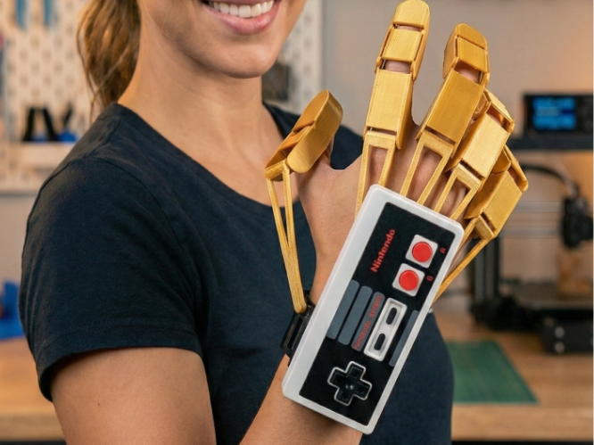 Modular Exo-Skeleton Hand | With NES Power-Up