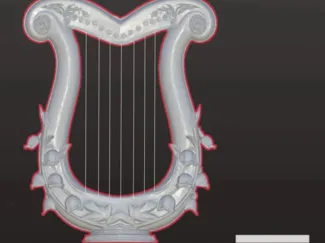 1/3 Scale Mini Lyre Prop for Dolls