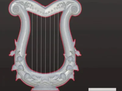 1/3 Scale Mini Lyre Prop for Dolls