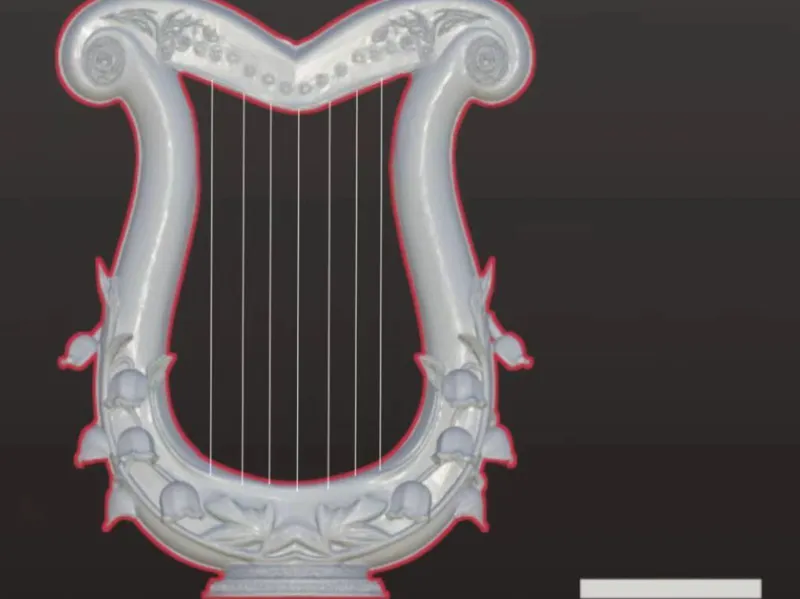 1/3 Scale Mini Lyre Prop for Dolls