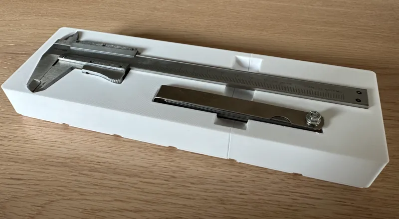 Gridfinity caliper and Feeler gauge holder
